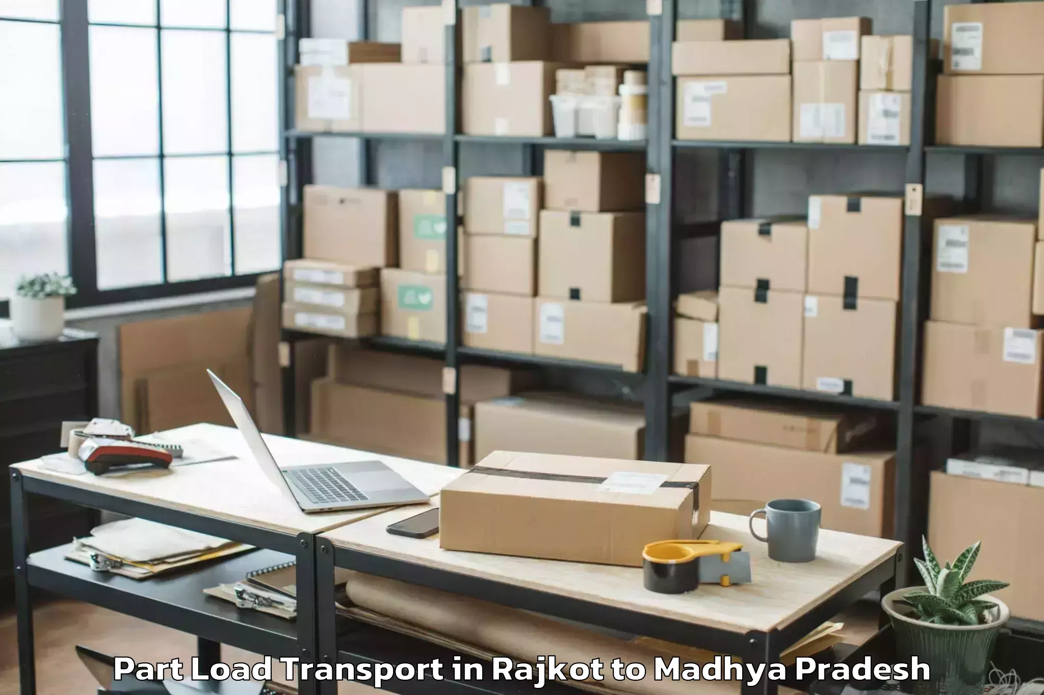 Book Rajkot to Mandideep Part Load Transport Online